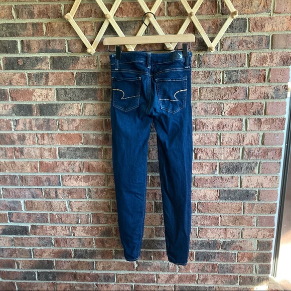 { AEO } Dark Wash Super Stretch Skinny Jeggings Jeans - Picture 7 of 11